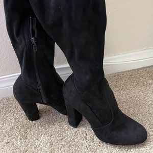 Black over the knee boots